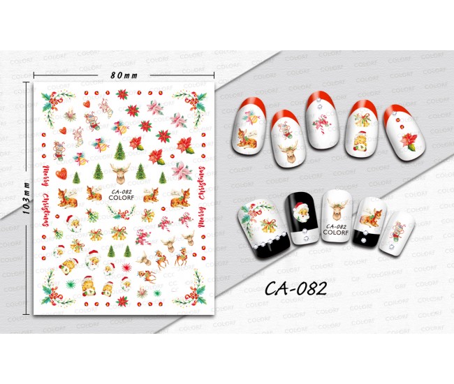 3D Nail Stickers | Christmas Designs| CA-082